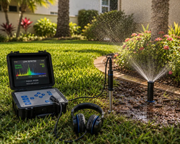 Irrigation and sprinkler leak detection in a residential yard